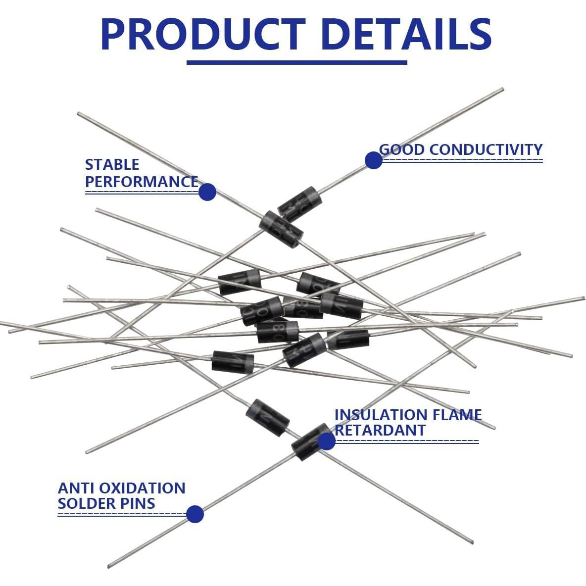 Diodos Rectificadores 1N4001 Ertzinla 120 Pcs 1A 50V Axiales
