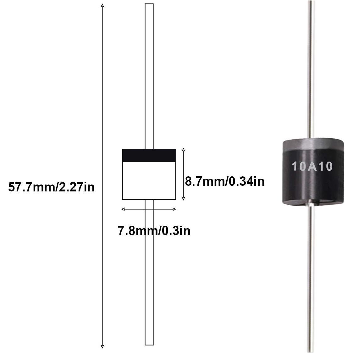 Kit de Diodos Rectificadores Tnisesm 6A10 10A10 20A10 1000V