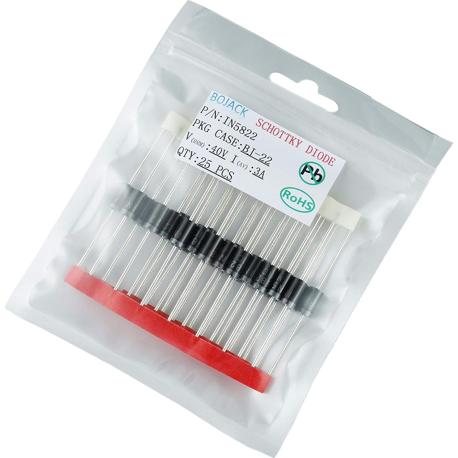 Diodo Schottky BOJACK IN5822 3A 40V Axial Paquete 25