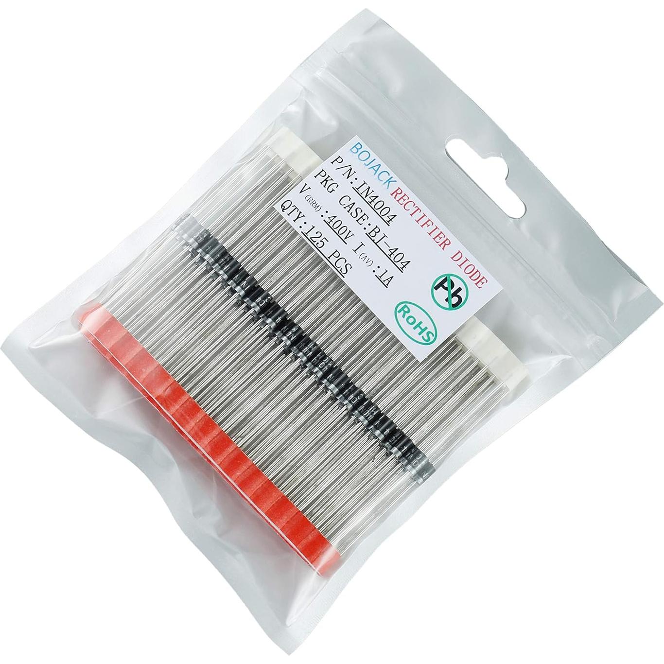 Diodo Rectificador BOJACK IN4004 1A 400V Paquete de 125
