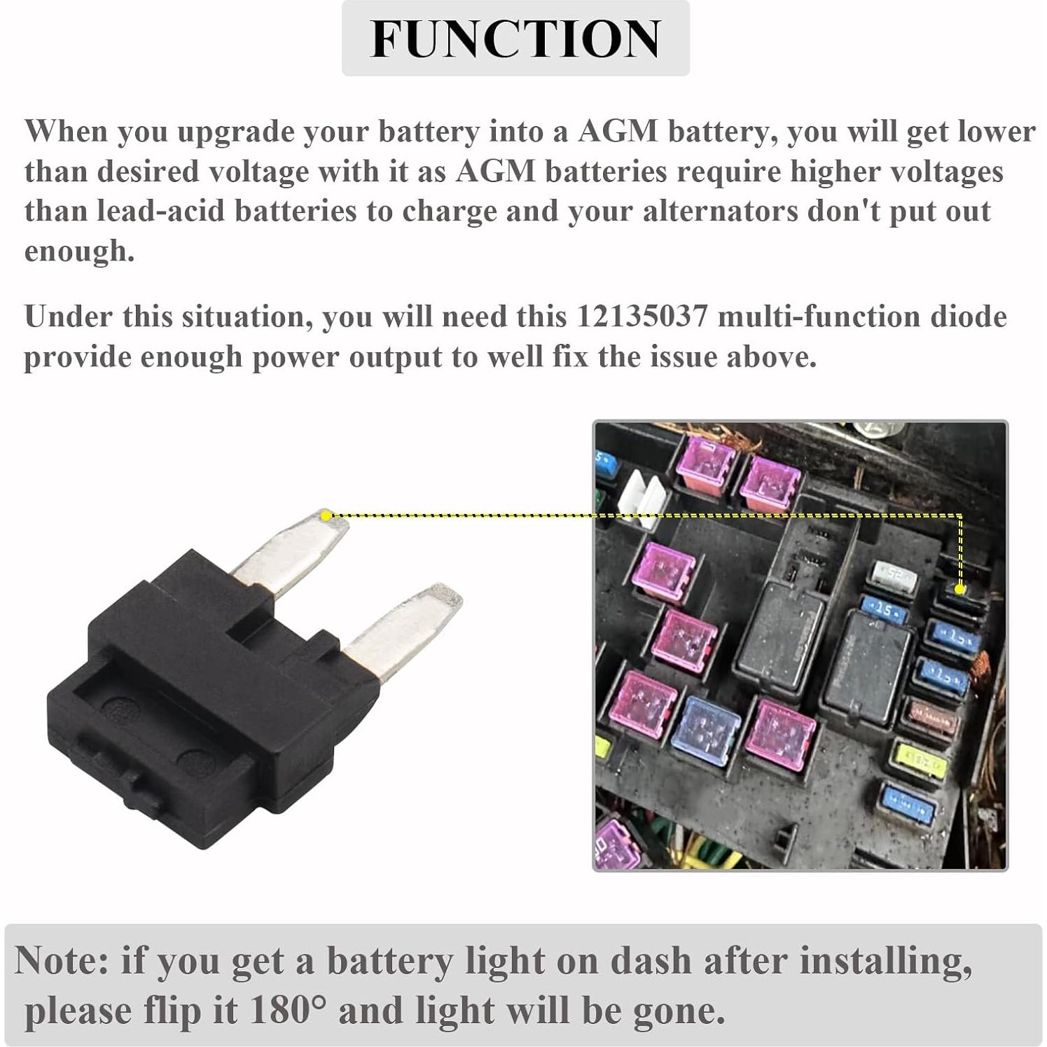 Diodo Multifuncional HOPUT 12135037 Compatible Buick GMC - Paquete de 4