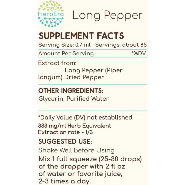 Extracto Herbal de Pimienta Larga HerbEra 59 ml Sin Alcohol