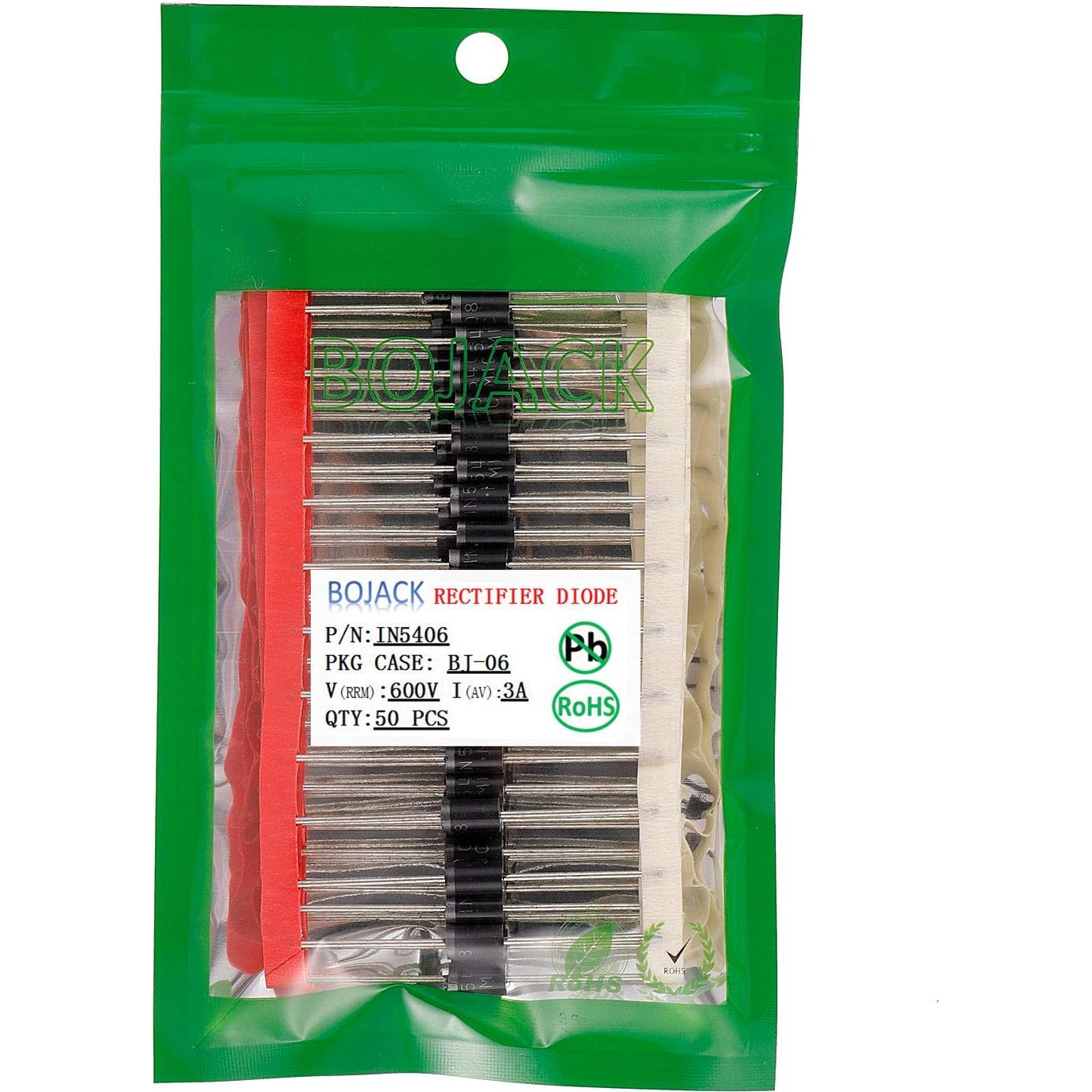 Diodo Rectificador BOJACK IN5406 3A 600V Axial Paquete 50