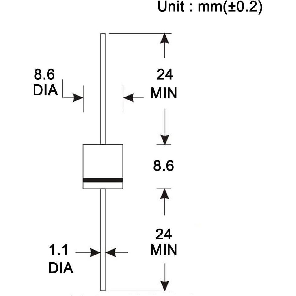 Diodo Rectificador Chanzon 10A10 1000V Axial 20 Piezas