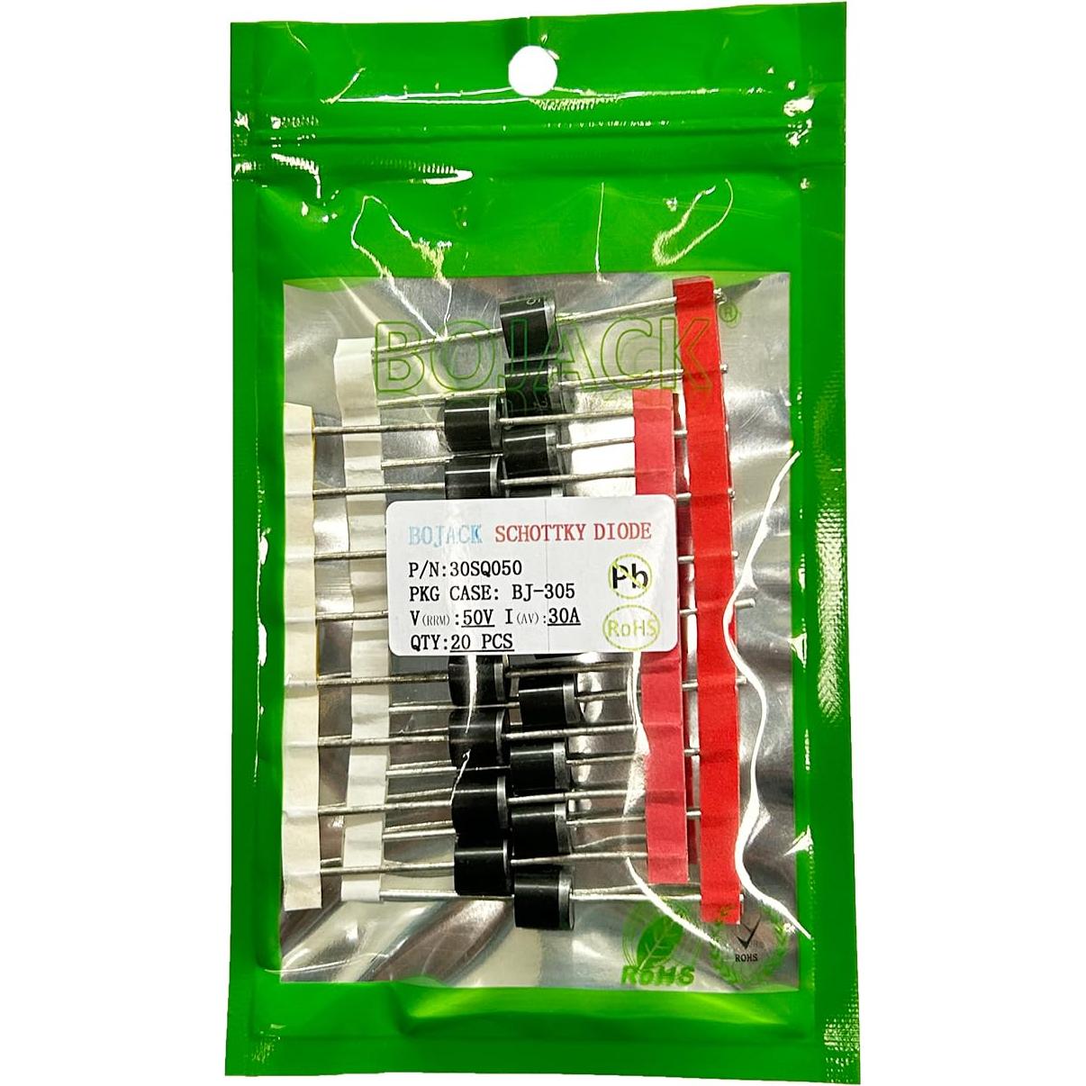 Diodo Schottky BOJACK 30SQ050 30A 50V Paquete de 20 Piezas