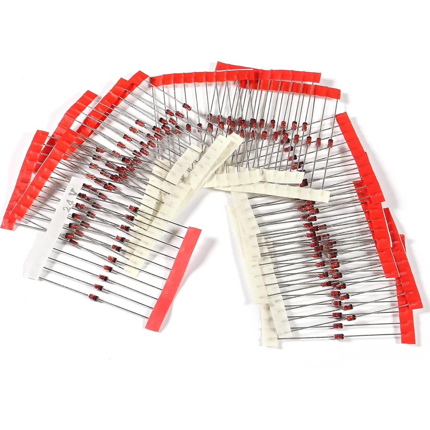 Kit de Diodos Zener 1W 14 Valores 140 Piezas AEDIKO
