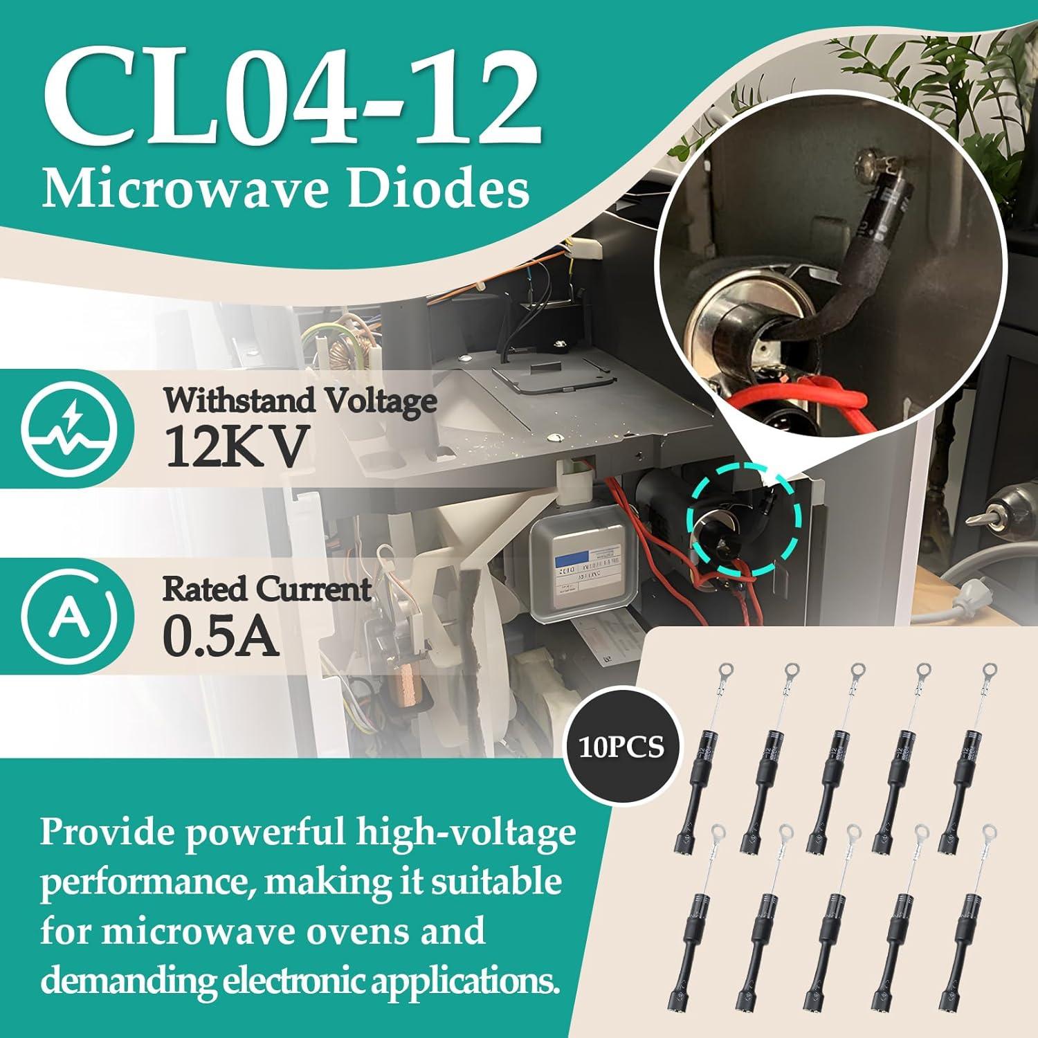 10 Diodos de Microondas CL04-12 0.5A 12KV Gfdoso Reemplazo