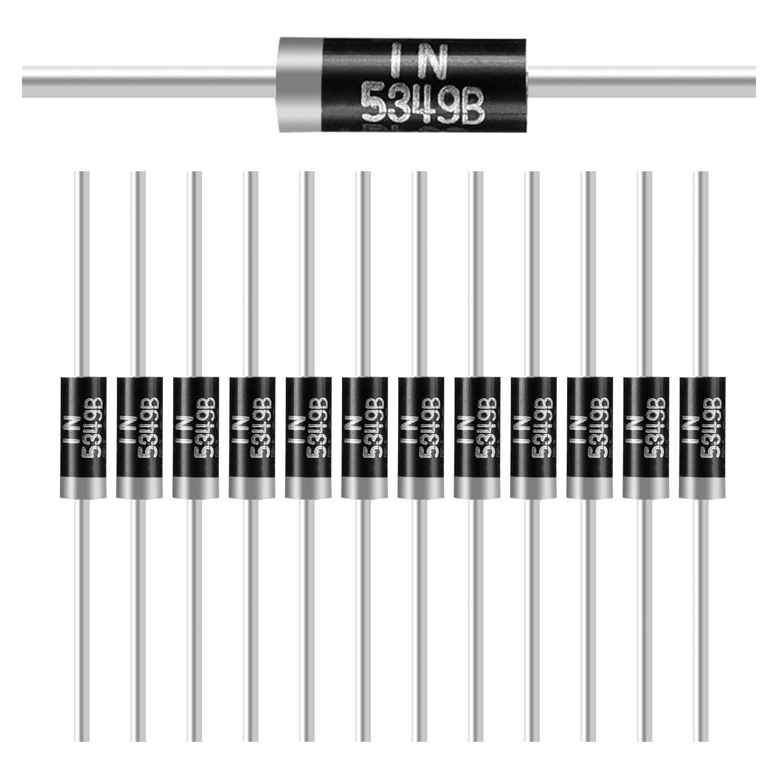 Paquete de 20 Diodos Zener Chanzon 1N5349B 12V 5W T-18