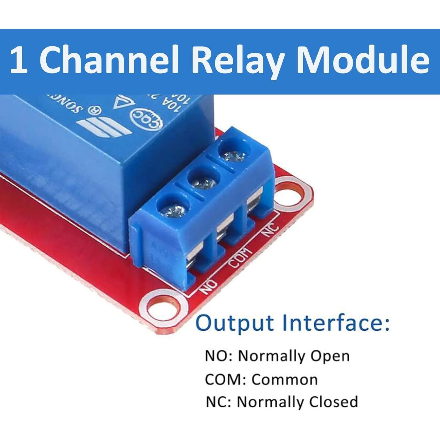 Módulo de Relé 1 Canal AEDIKO DC 5V con Aislamiento Optoacoplador