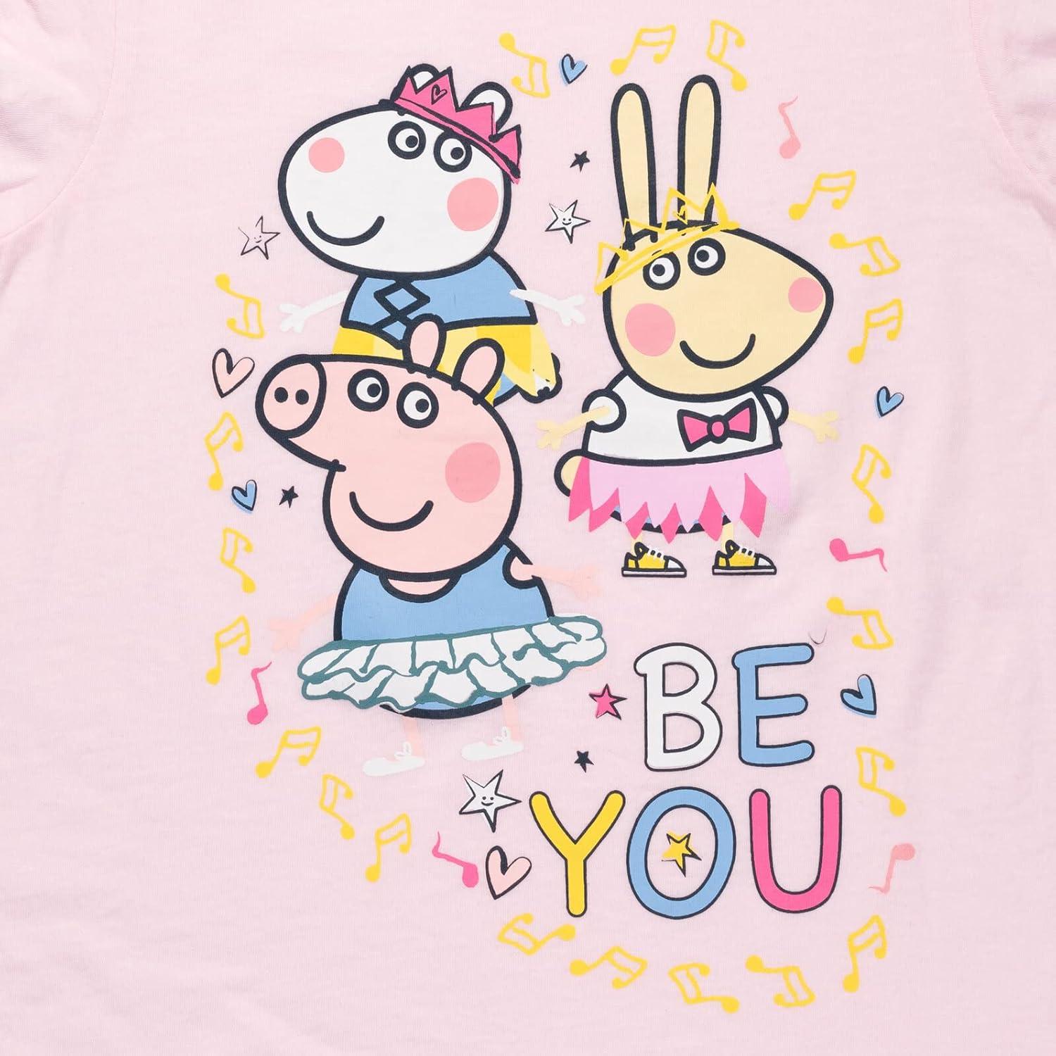 Camisetas Peppa Pig para Niñas 3 Piezas Manga Corta