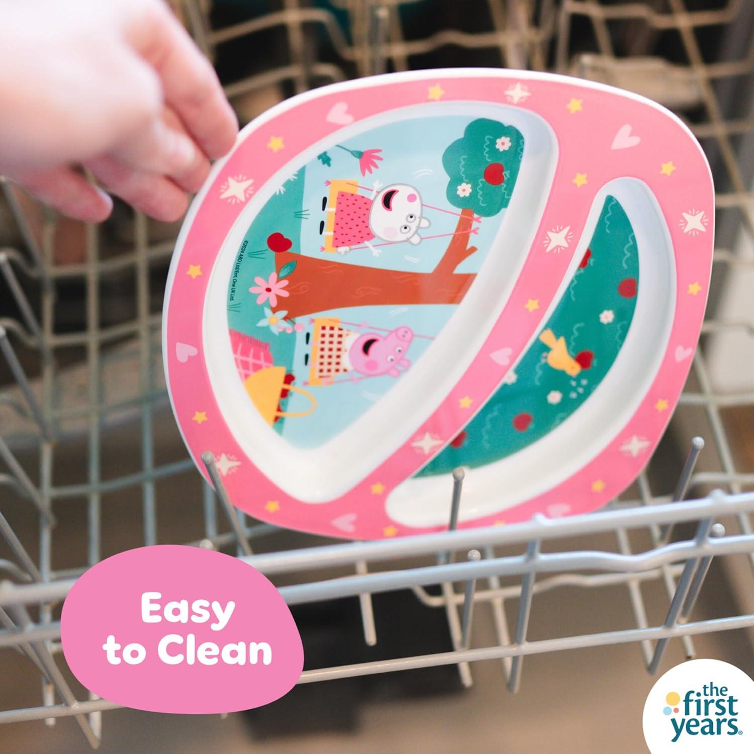 Set de vajilla Peppa Pig 4 piezas para niños - Apto lavavajillas