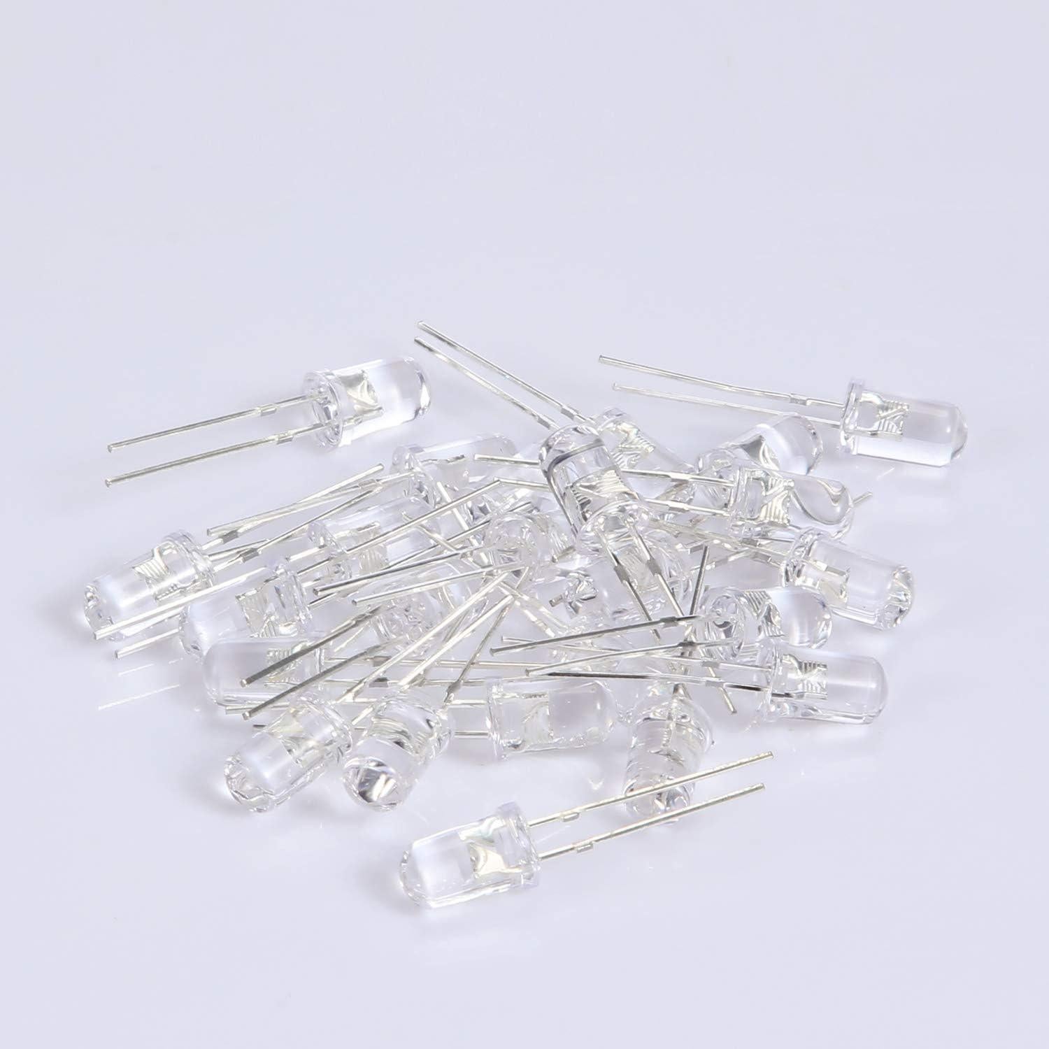 Kit de 100 Diodos LED 5 mm eBoot Blancos para Proyectos