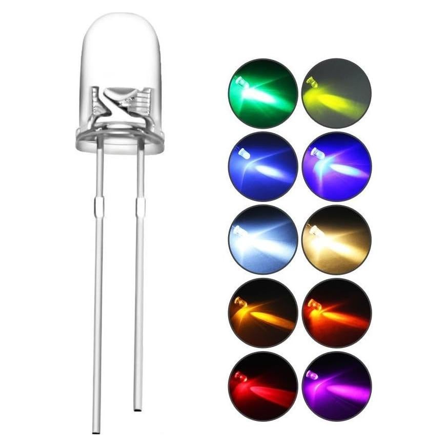 Kit de 200 Diodos LED 5mm DiCUNO 10 Colores Asortidos