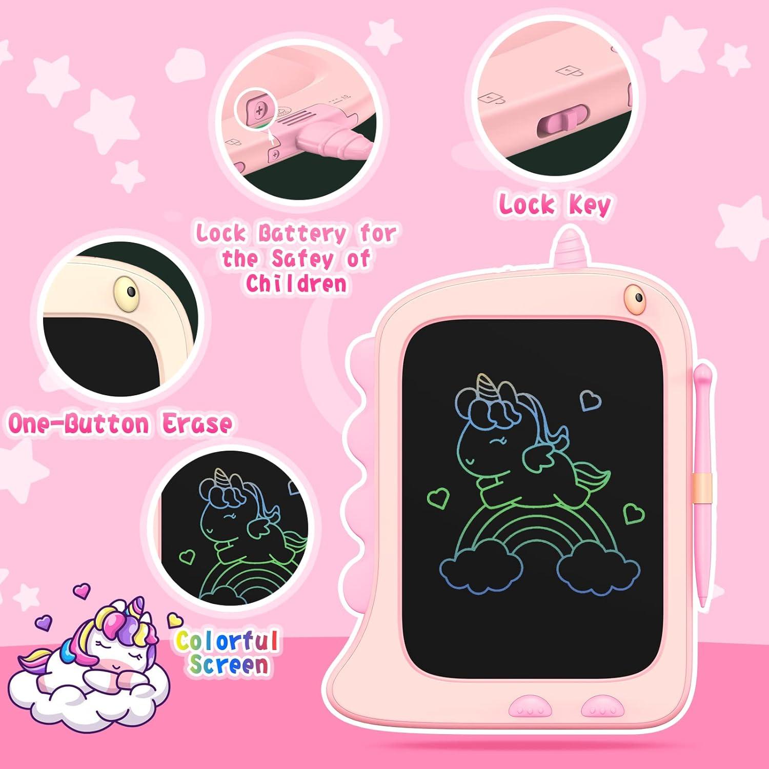 Tableta de Dibujo LCD ORSEN 8.5" Unicornio Rosa Niñas