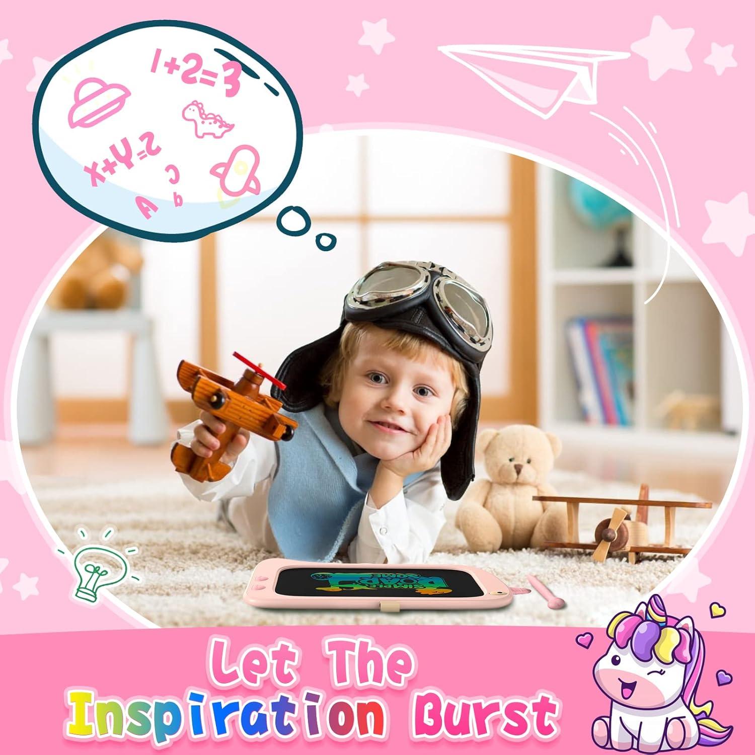 Tableta de Dibujo LCD ORSEN 8.5" Unicornio Rosa Niñas