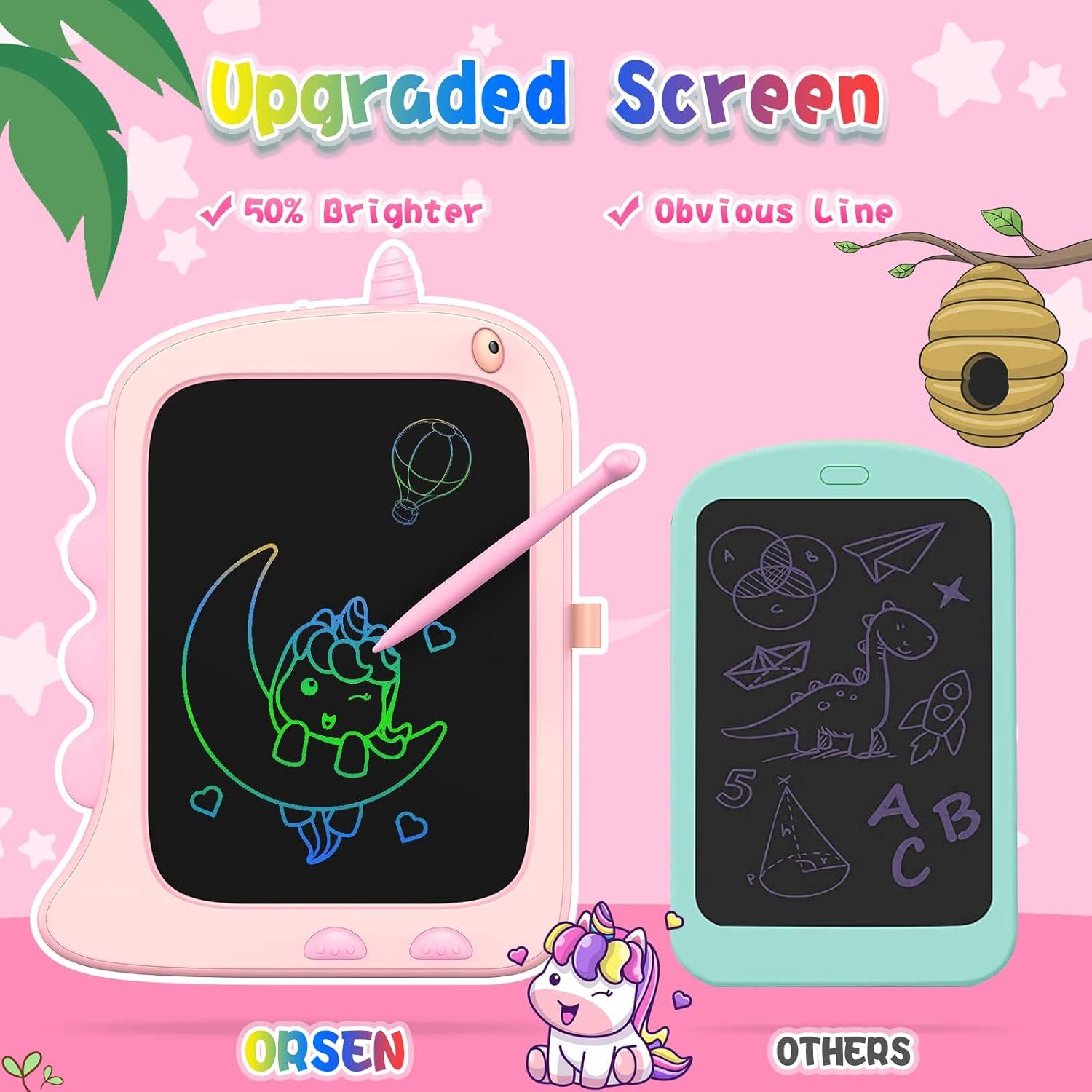Tableta de Dibujo LCD ORSEN 8.5" Unicornio Rosa Niñas