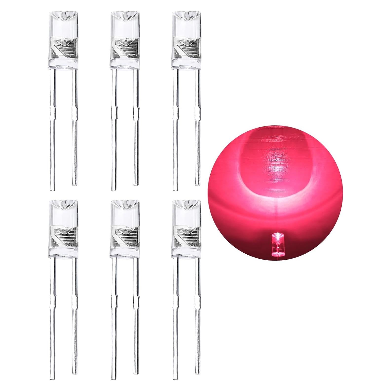 Diodos LED 3mm Rojos Fly Sky - 120 Piezas Alta Luminosidad