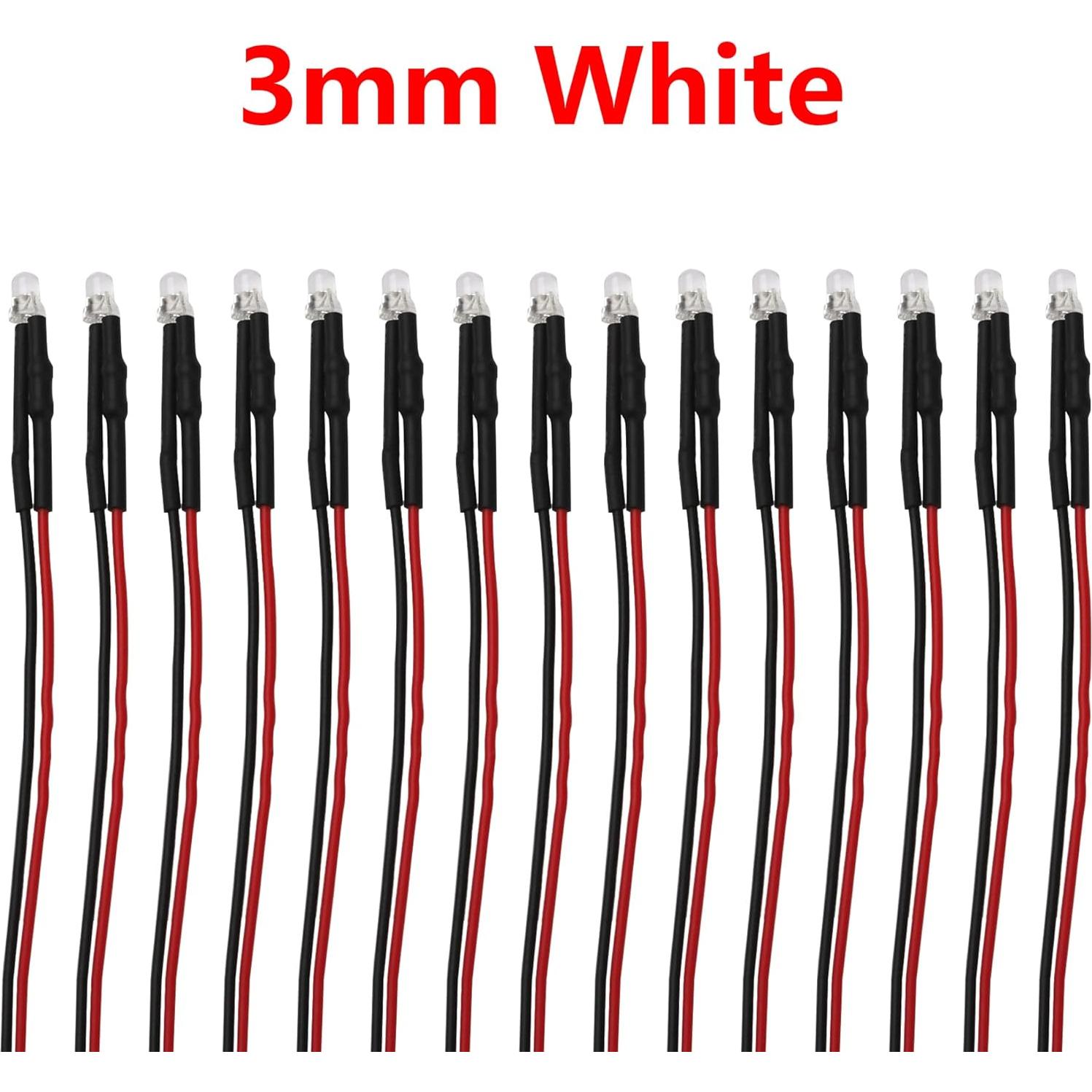 15 Diodos LED Pre-cableados HIRCQOO 12V para RC Crawler 1/10