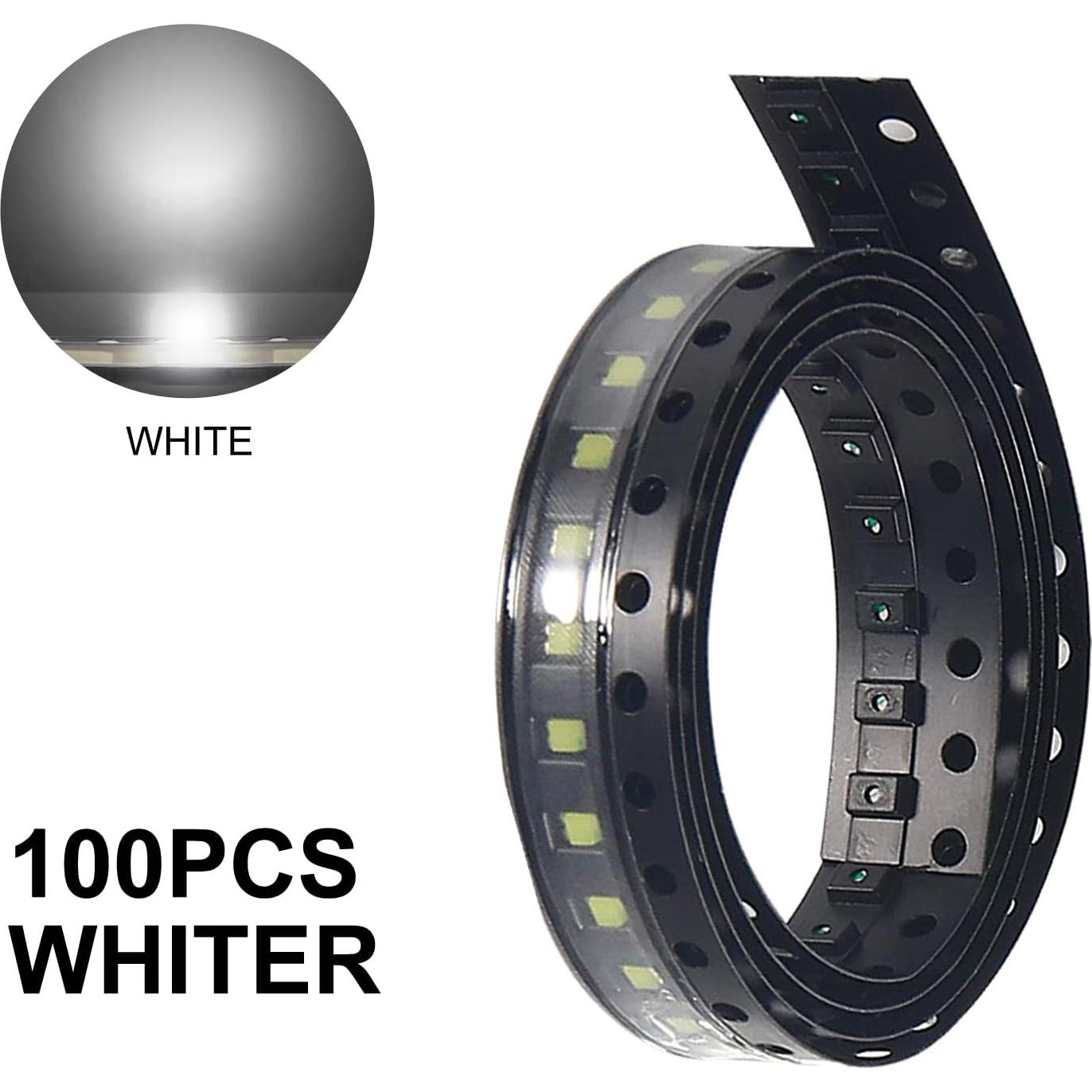 100 Diodos LED SMD 0805 AEDIKO Blancos 3V 20mA 2x1.2mm