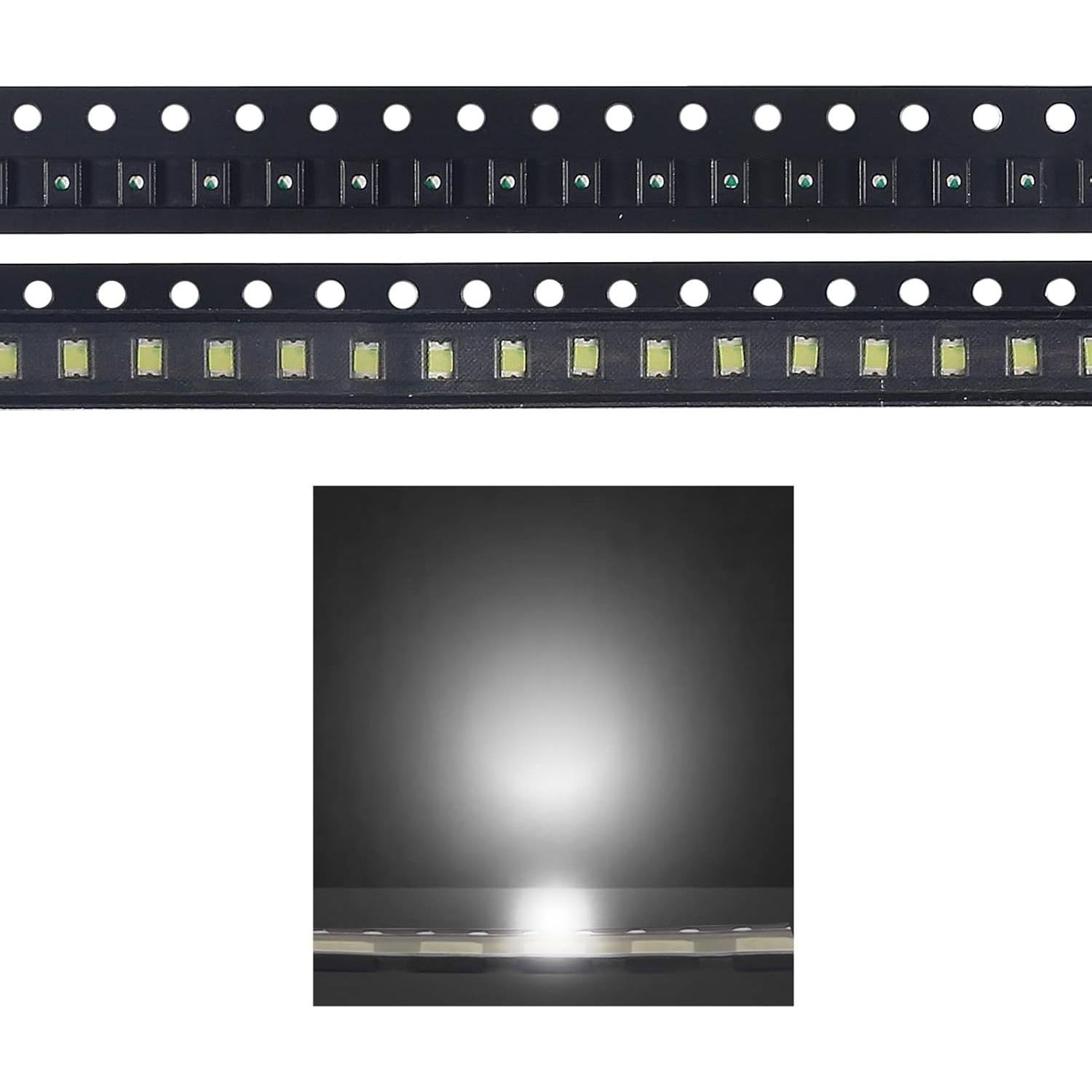 100 Diodos LED SMD 0805 AEDIKO Blancos 3V 20mA 2x1.2mm