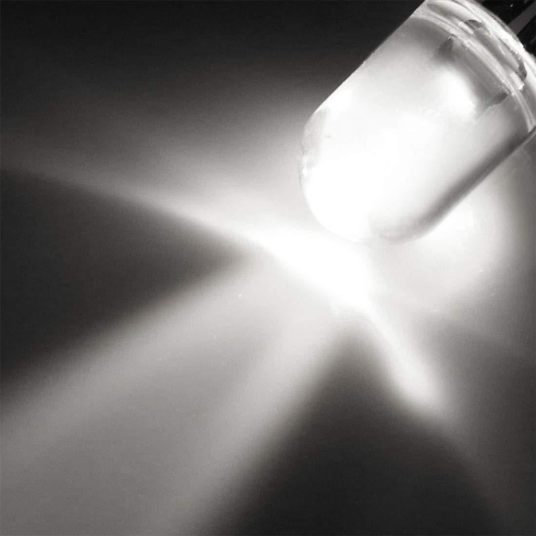 10 Piezas LED Pre Cableados 10mm uxcell Blanco DC12V