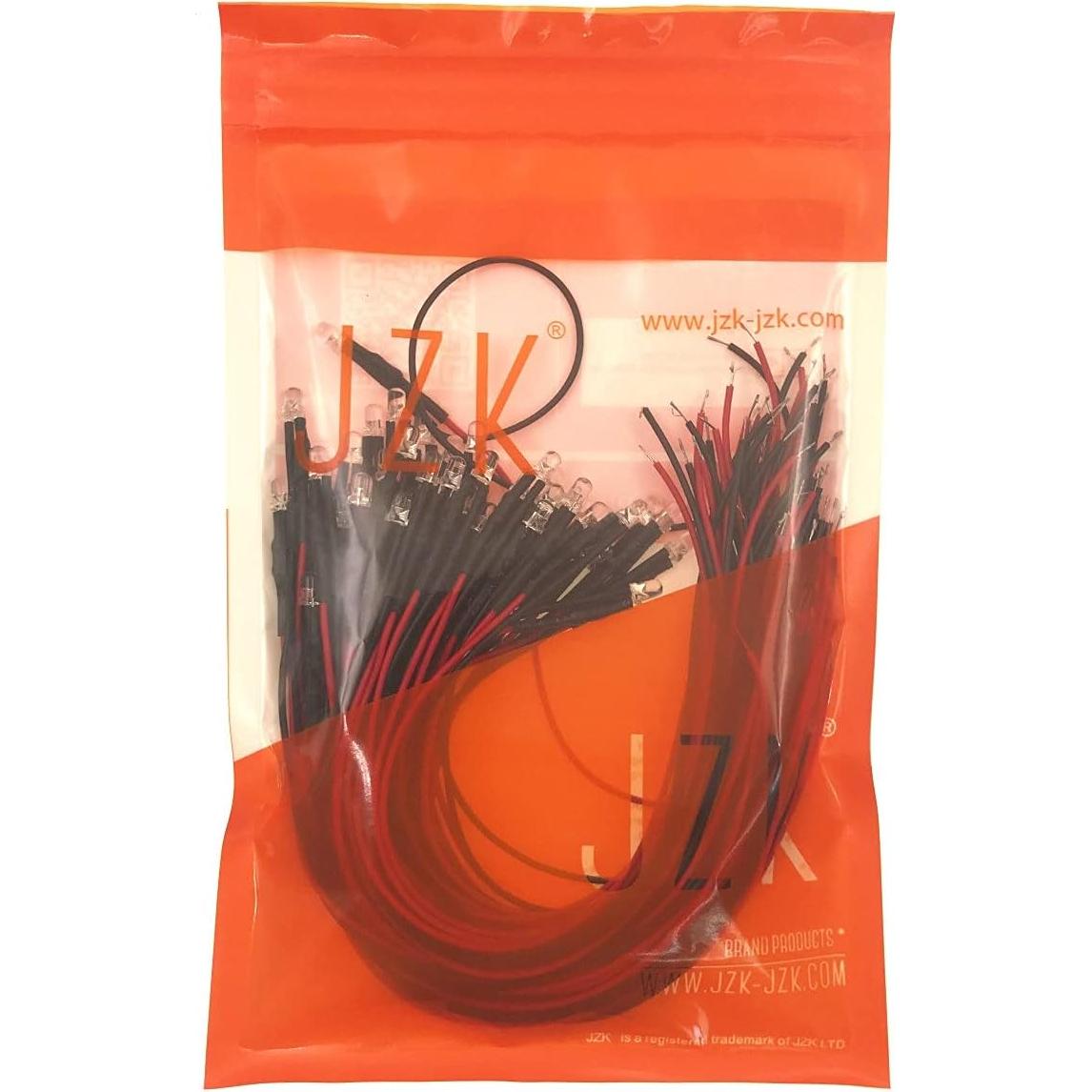 50 Diodos LED Blancos 3mm JZK 12V Pre-Cableados 20cm