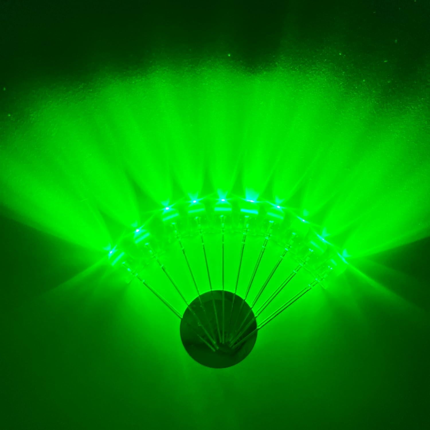 Luces LED Verde 5mm WOTOFULIN 100pcs 3V 20mA Lente Clara