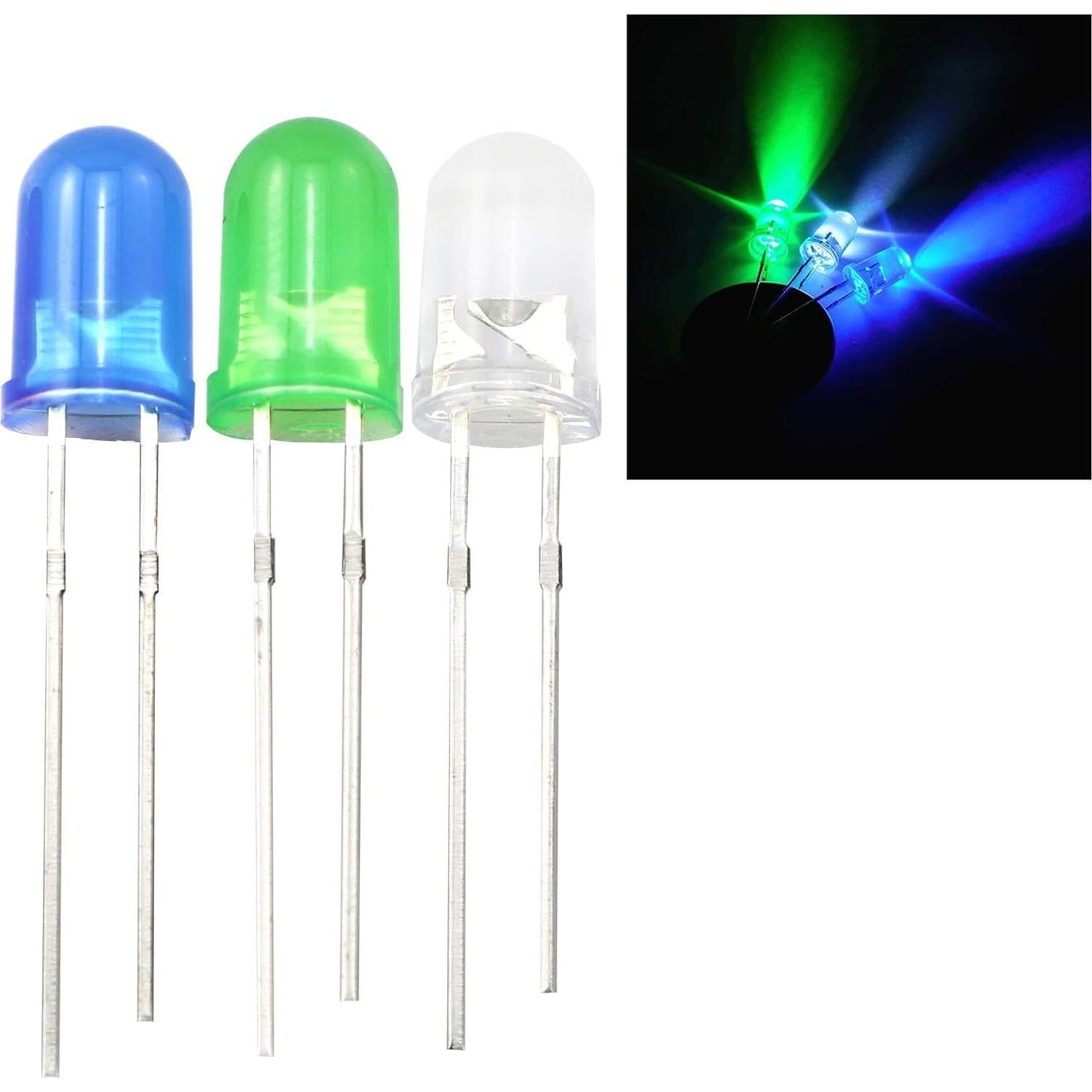 Kit 200 Diodos LED 5mm ZZHXSM 5 Colores para Proyectos