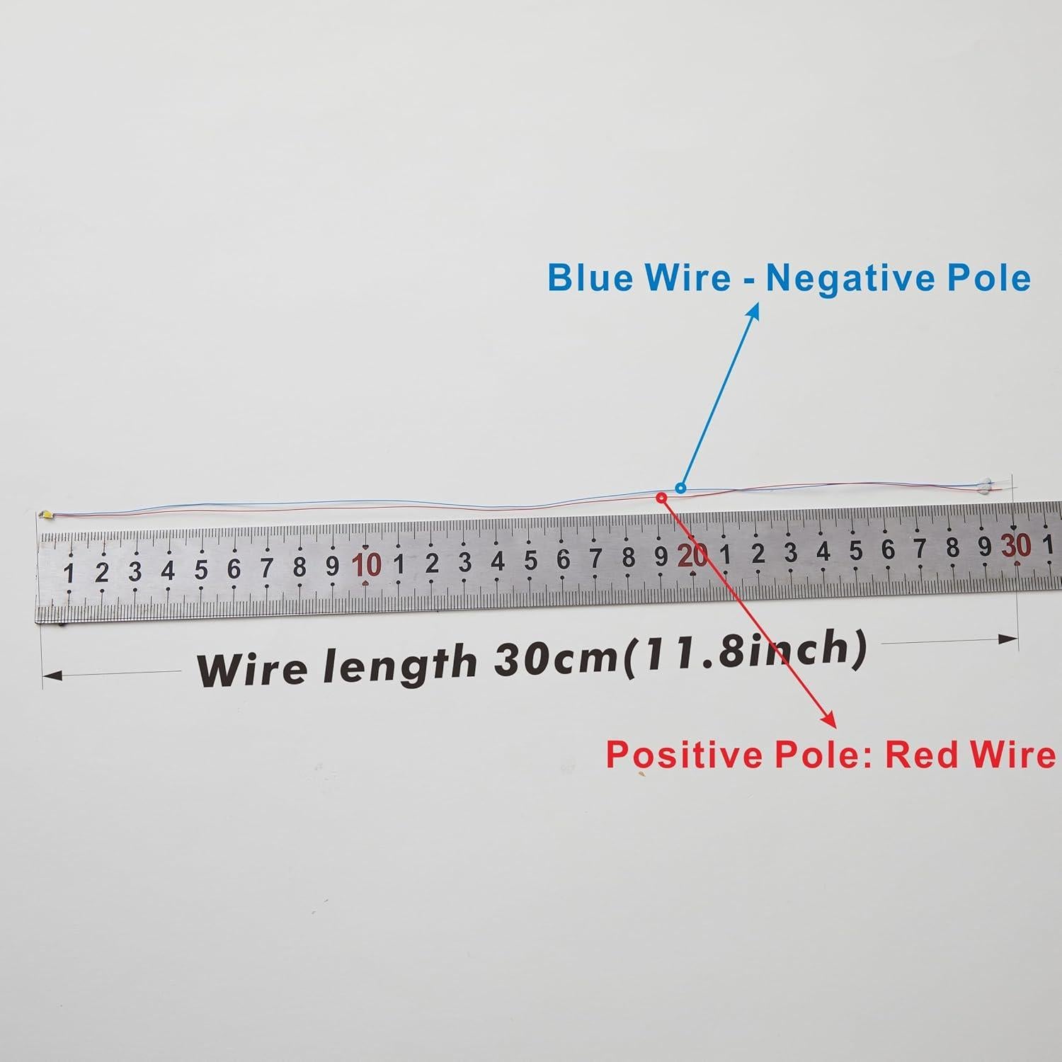 25 LEDs SMD 0805 Pre-cableados ZZHOB Luz Blanca Continua