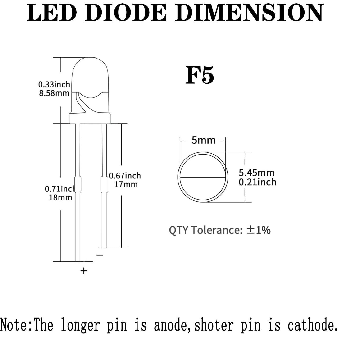 150 Diodos LED 5mm Juasky RGB para Proyectos DIY