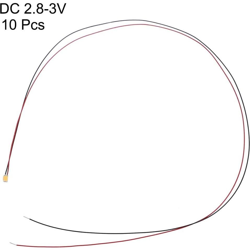 uxcell 10 LEDs Preconectados Blanco Cálido 20cm DC2.8-3V