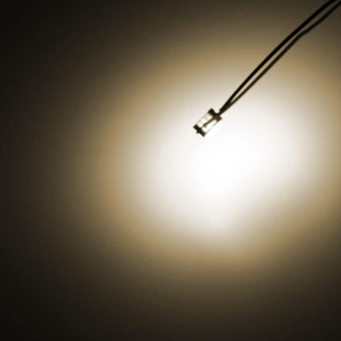 uxcell 10 LEDs Preconectados Blanco Cálido 20cm DC2.8-3V