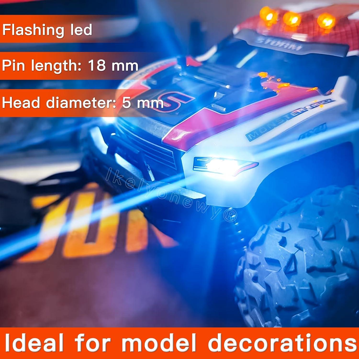 Luces LED Parpadeantes 5mm Kit 200 Piezas 5 Colores