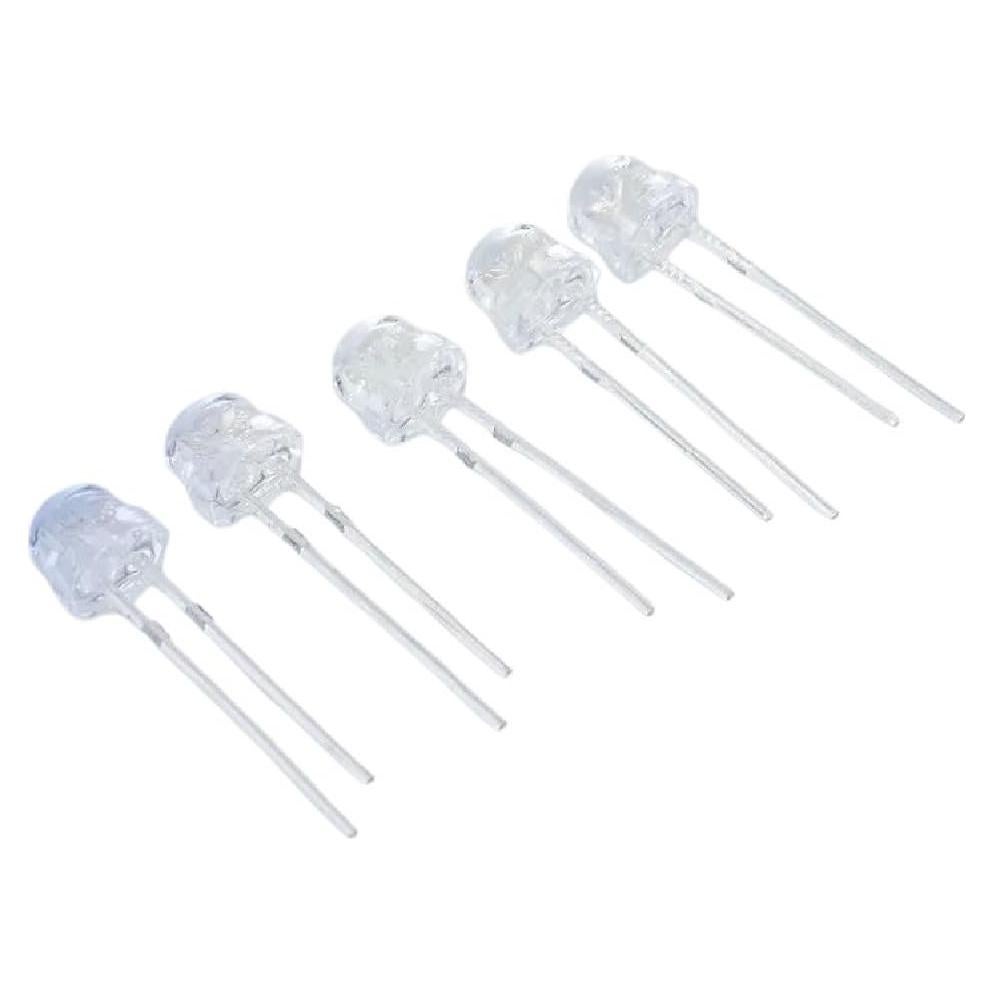 100 LEDs Azul 5mm Sombrero de Paja NEISEMOVI DC 3V 20mA