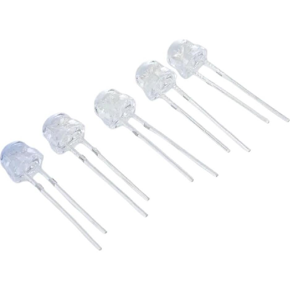 100 LEDs Azul 5mm Sombrero de Paja NEISEMOVI DC 3V 20mA