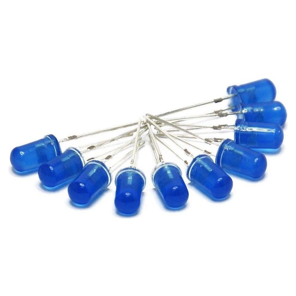 LED Difuso 5mm Azul Juried Engineering - Paquete de 25