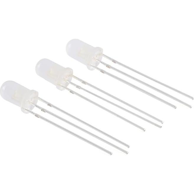 Kit 100 LEDs Bi-Color Difuso 5mm JESSINIE Rojo Verde