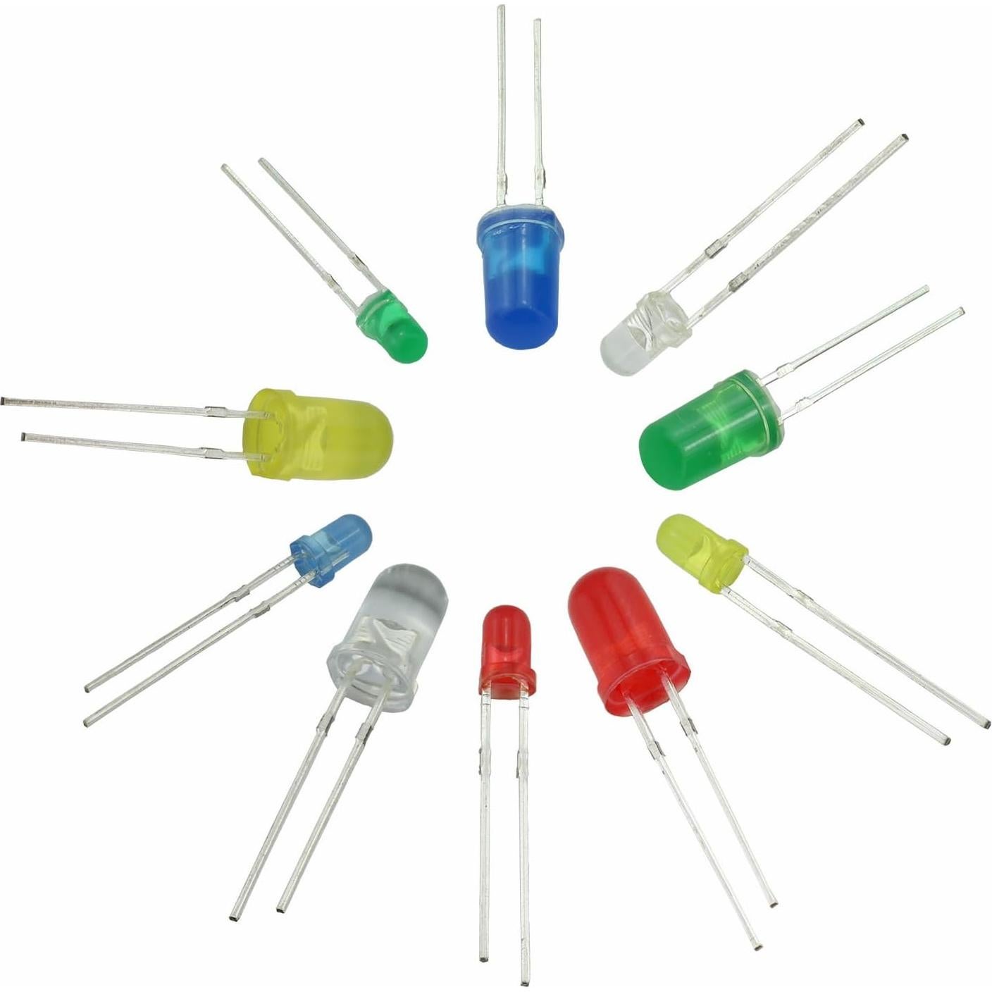 Kit Variado de Diodo Emisor de Luz 375pcs 3mm 5mm LED