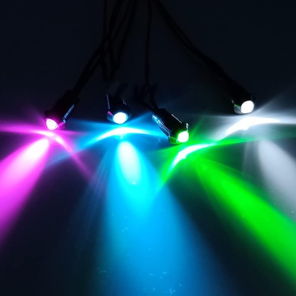 50 Bombillas LED Pre-Cableadas 10mm QCCAN 12V 5 Colores