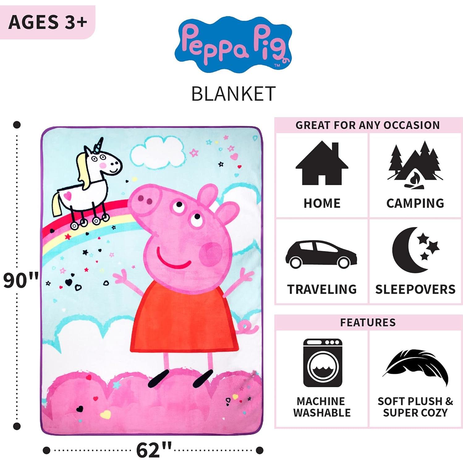 Manta Peppa Pig Franco Kids 157x229 cm Suave Micro Raschel
