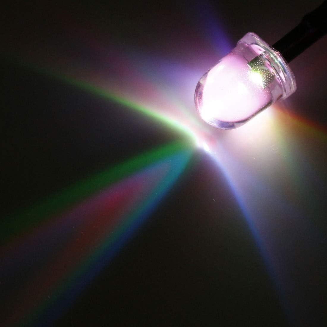 18 Piezas LED Pre Cableados 10mm uxcell Parpadeo Lento DC3-6V