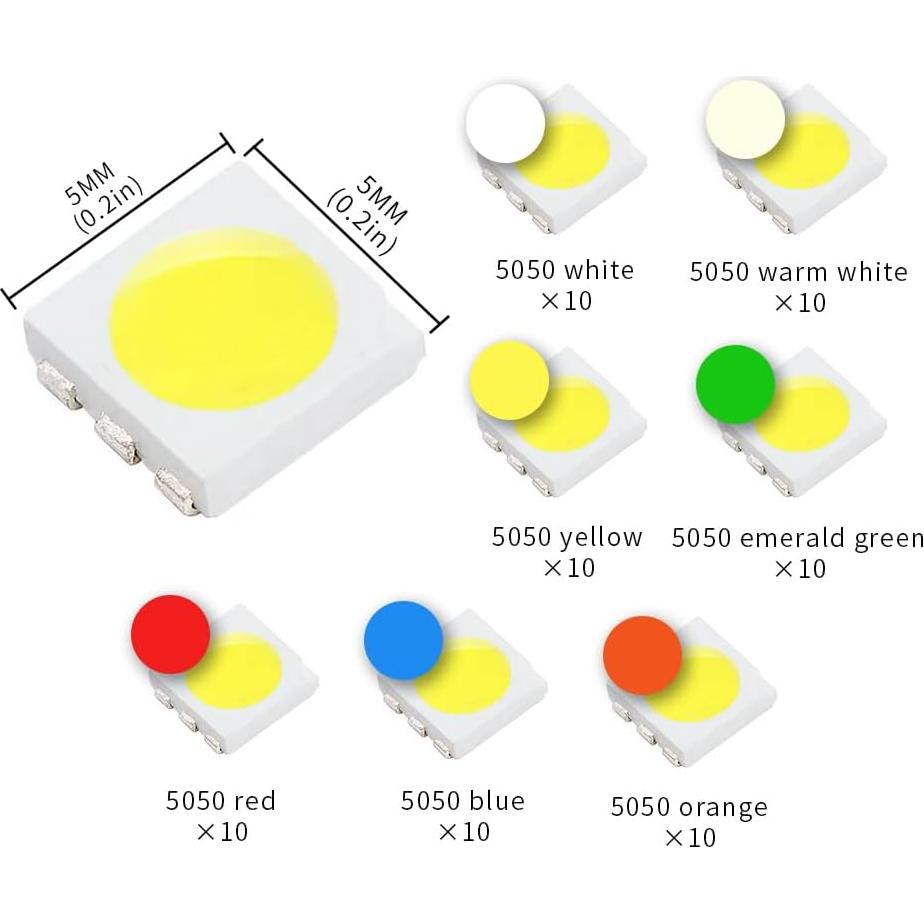 Kits de LED SMD 5050 70Pcs 7 Colores VANXY