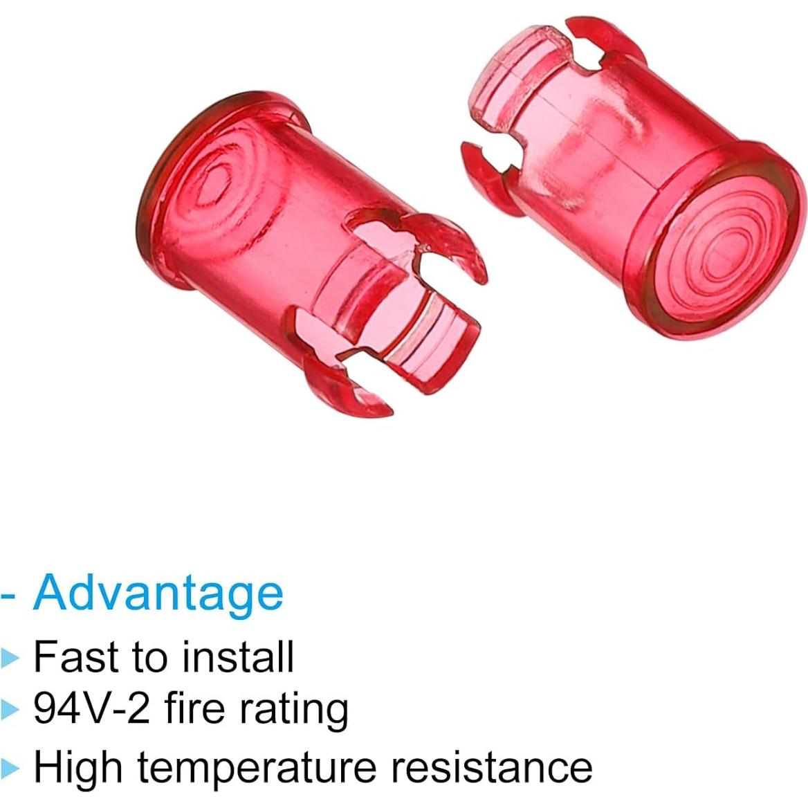 Soporte LED 5mm PATIKIL - 30 Clips Rojo para Panel