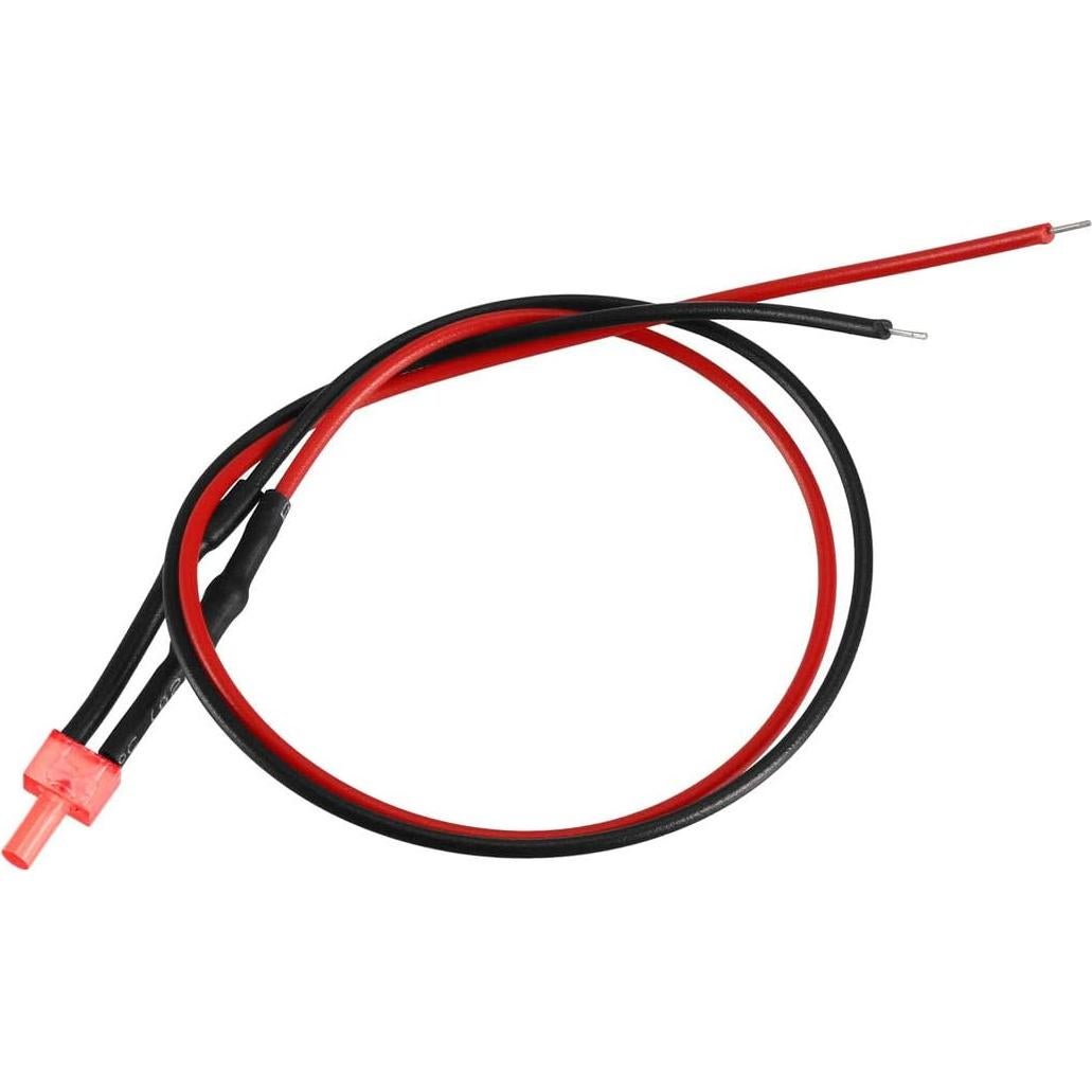 20 Piezas LED Pre-Cableados 2mm Rojo uxcell DC 6-12V