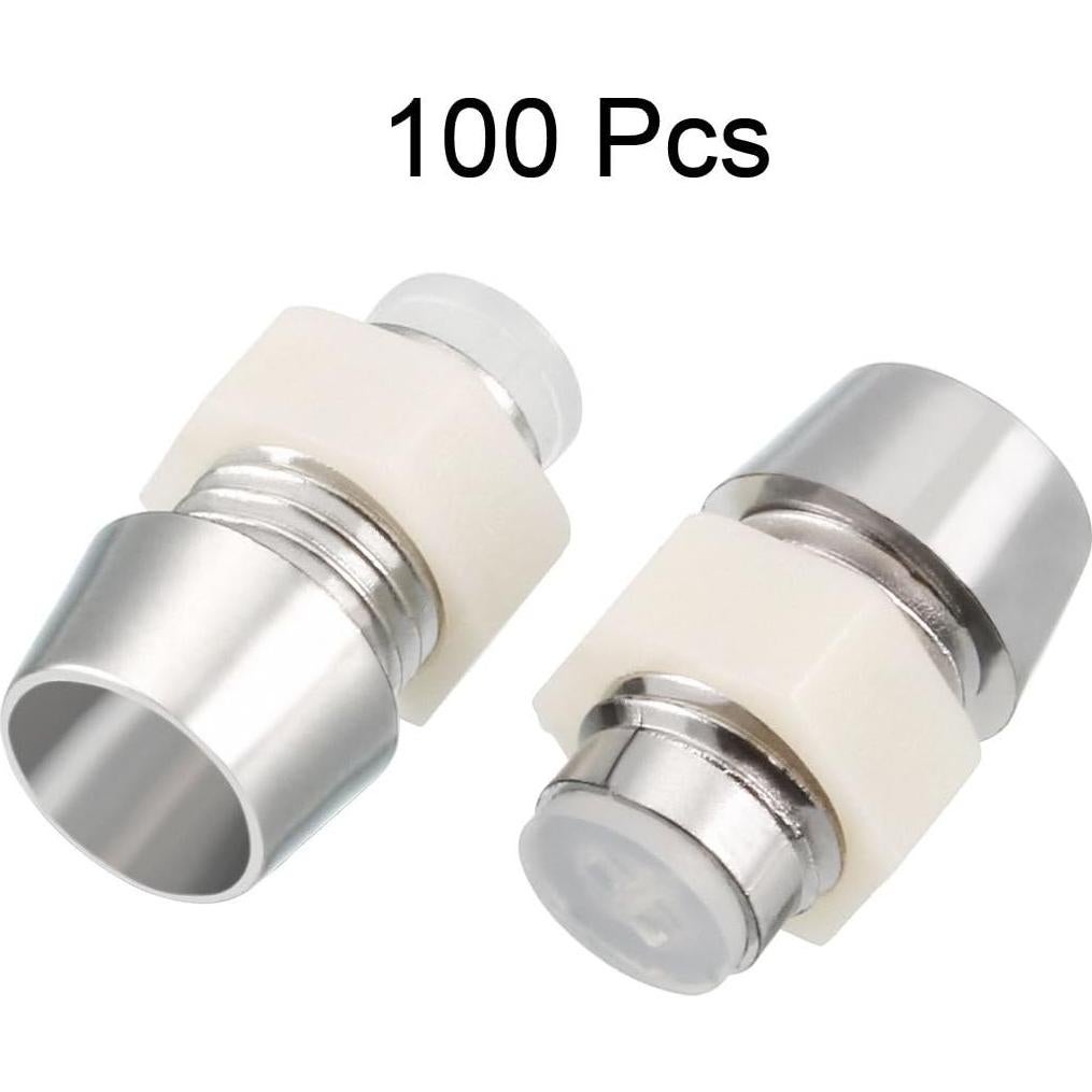 Portalámparas LED 5mm uxcell 100pcs Cromado Montaje en Panel