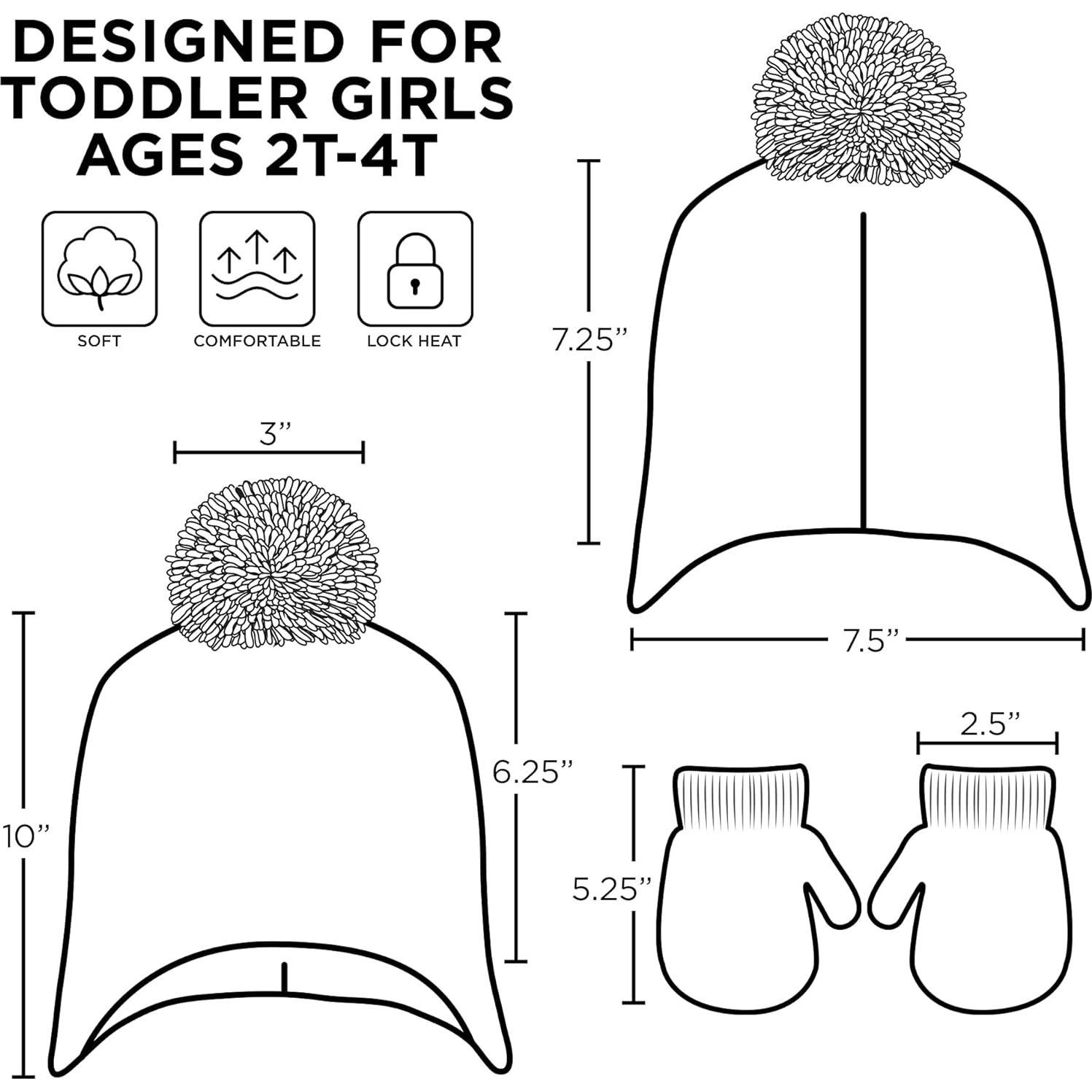 Gorro de invierno Peppa Pig + Guantes para bebés 2-4 años