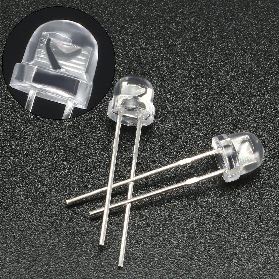 100 Diodos LED Amarillos 5mm uxcell para Electrónica