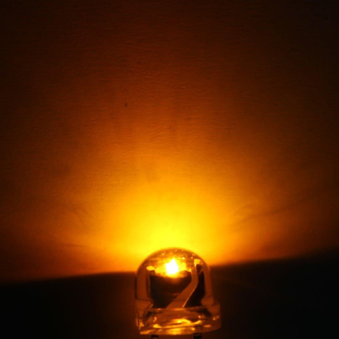 100 Diodos LED Amarillos 5mm uxcell para Electrónica