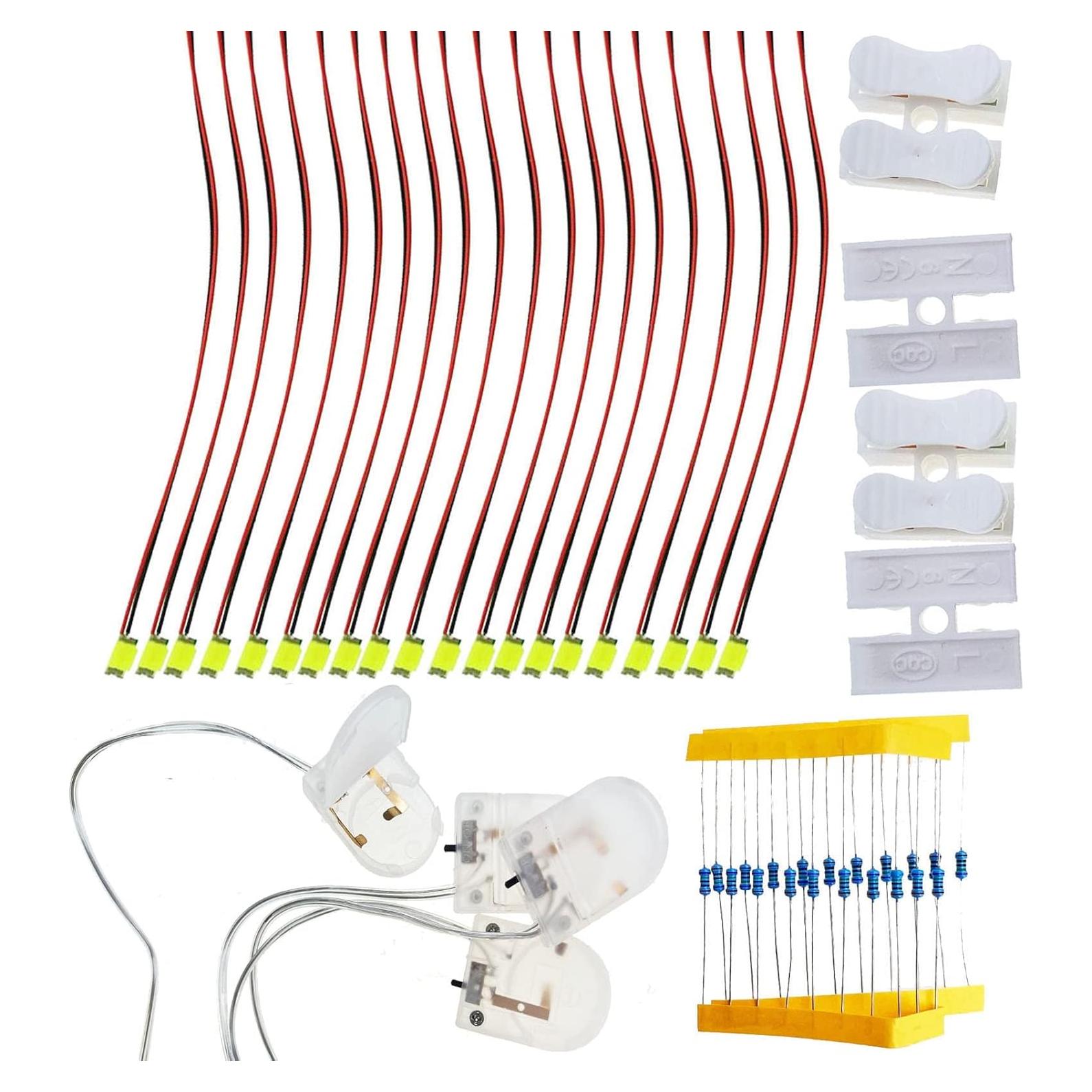 28 Piezas LED SMD 0805 Pre Cableados 12V Ltvystore con Soporte