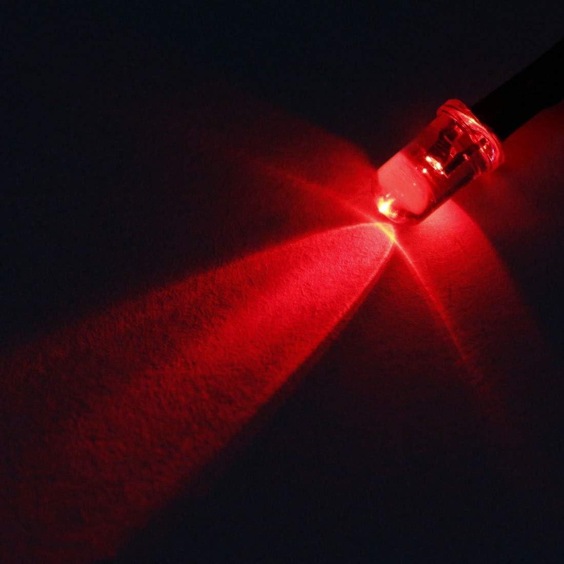 30 LEDs Pre Cableados 5mm uxcell - Rojo, Azul, Naranja, Verde, Blanco, Rosa